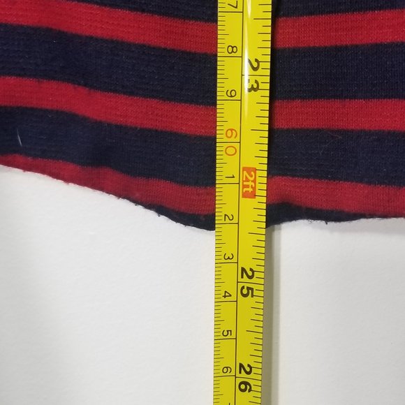 Monteau | Red Blue Nautical Striped Blazer Business Casual Jacket Size Medium - Picture 9 of 10